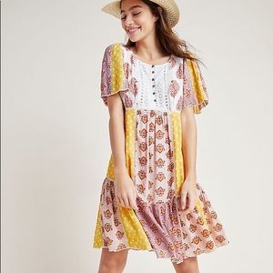 Anthropologie Melody patchwork dress